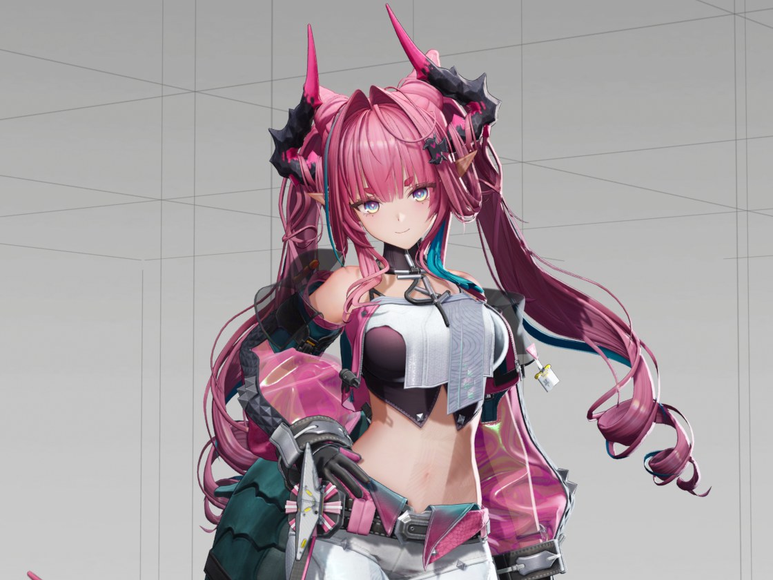 The pink-haired character rendered twice in the same pose, once on PC and once with the Android Vulkan preview. The two are nearly identical. (Android Vulkan preview)