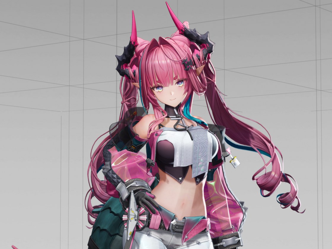 The pink-haired character rendered twice in the same pose, once on PC and once with the Android Vulkan preview. The two are nearly identical. (PC)