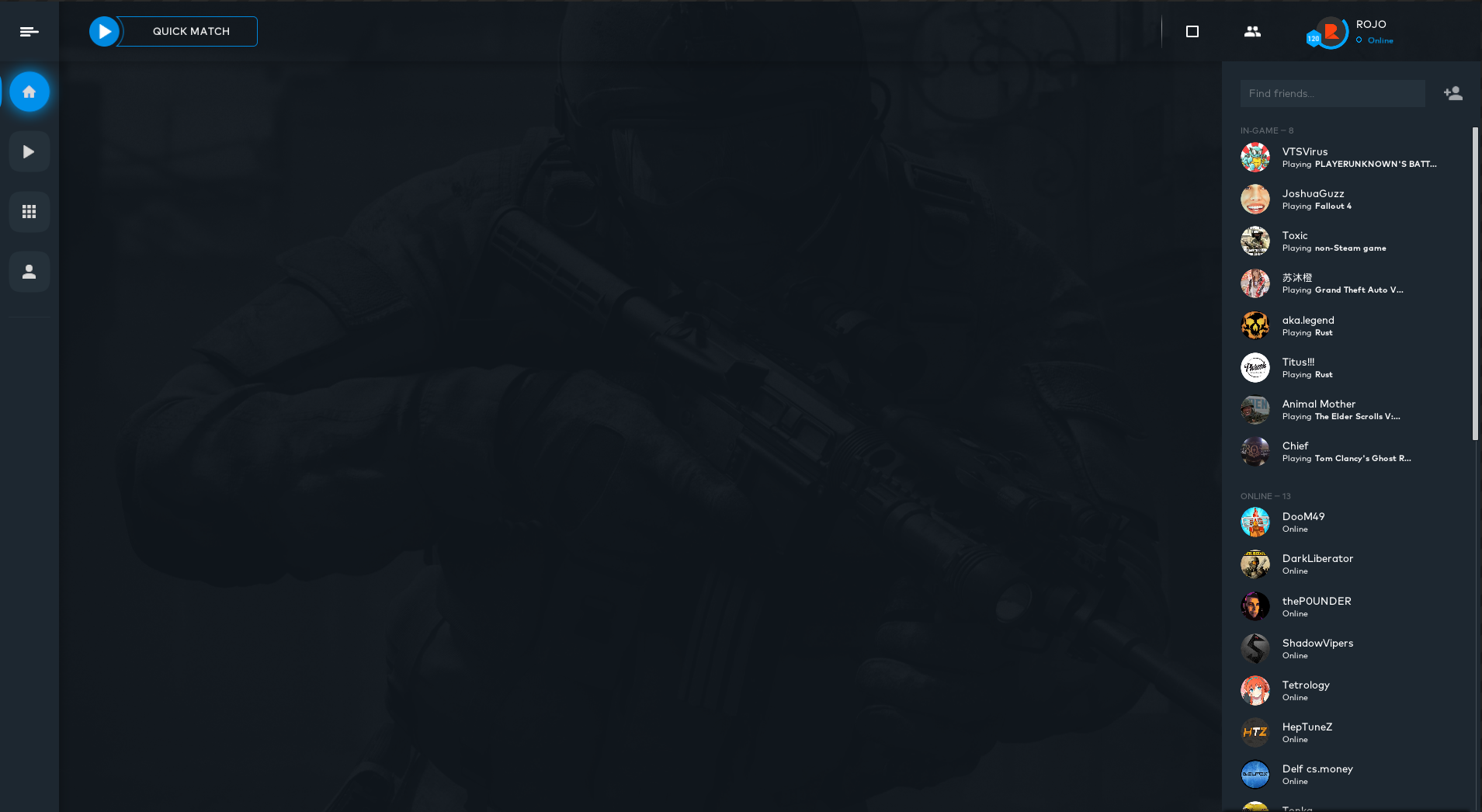 First Main Menu