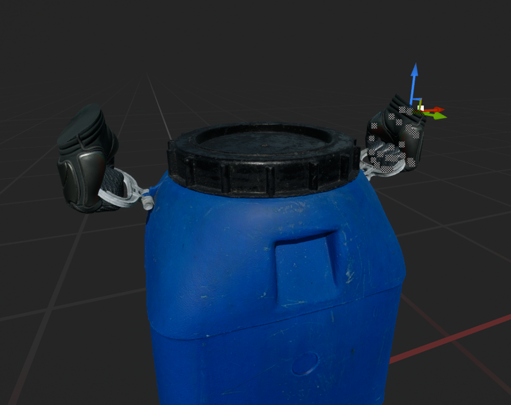 Grip Poses on a Blue Barrel